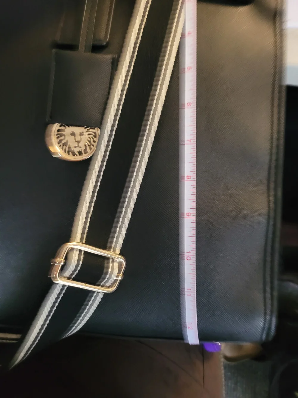 Anne Klein Black Tote Bag with Gold Accent
